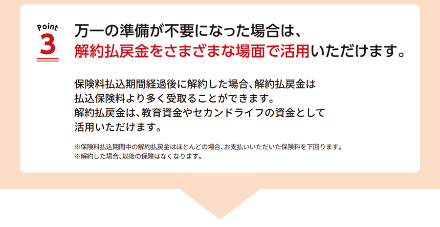 解約払戻金を活用できます